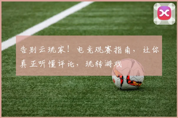 告别云玩家！电竞观赛指南，让你真正听懂评论，玩转游戏